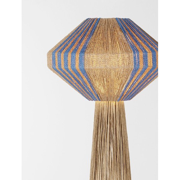 Lampadar albastru/în culoare naturală cu tapițerie din frânghie (înălțime 152 cm) Abby – Nova Luce-image-1