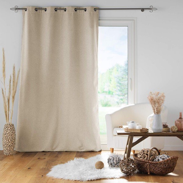 Draperie bej 140x260 cm Jupiter – douceur d'intérieur-image-1