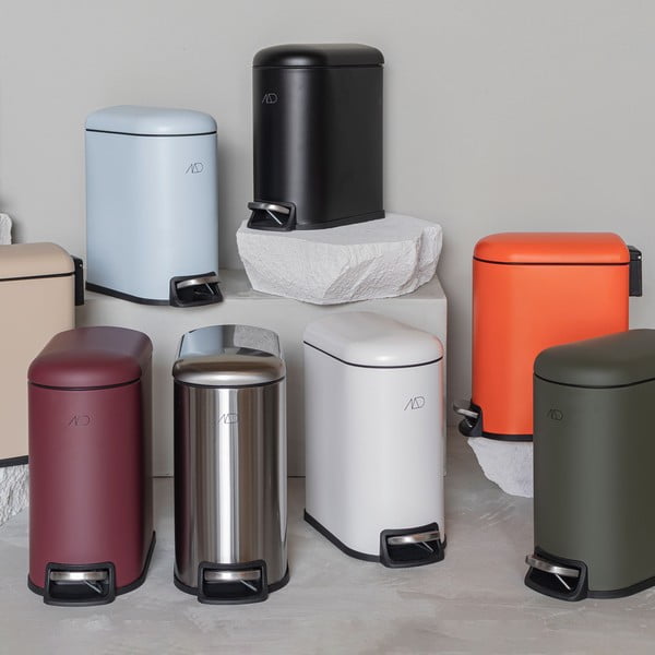 Coș de gunoi verde închis cu pedală din metal 5 l Mini Walther – Mette Ditmer Denmark-image-3