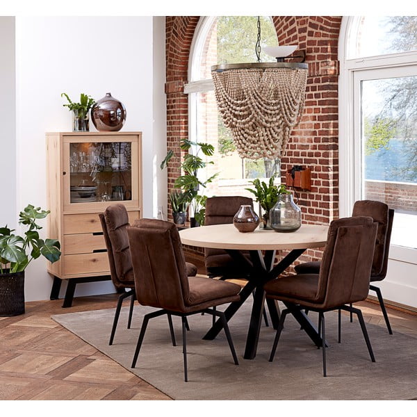 Masă rotundă cu picioare negre Canett Maison, ø 120 cm-image-1