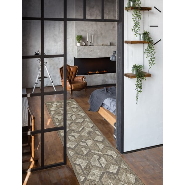 Traversă Floorita Hypnotik, 55 x 140 cm, gri-maro-image-1