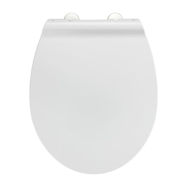 Capac WC cu sistem de închidere lentă Wenko Spinetoli, 37 x 45 cm, alb