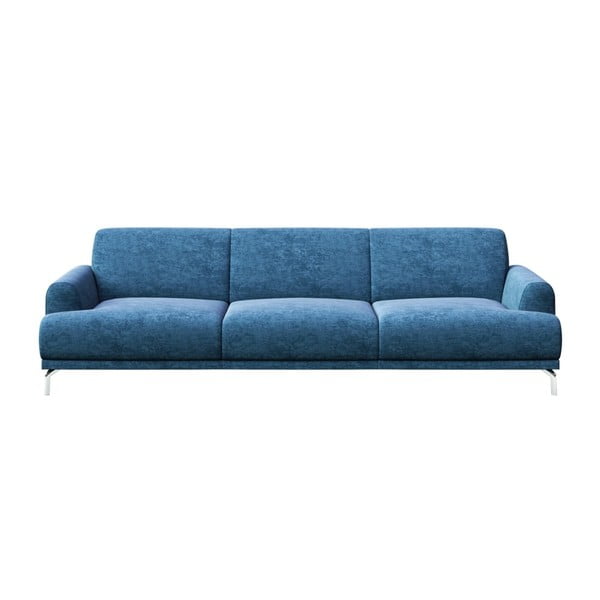 Canapea și picioare metalice MESONICA Puzo, albastru