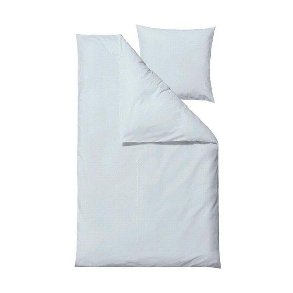 Lenjerie de pat din bumbac satinat pentru pat single Södahl Edge, 150 x 210 cm, albastru