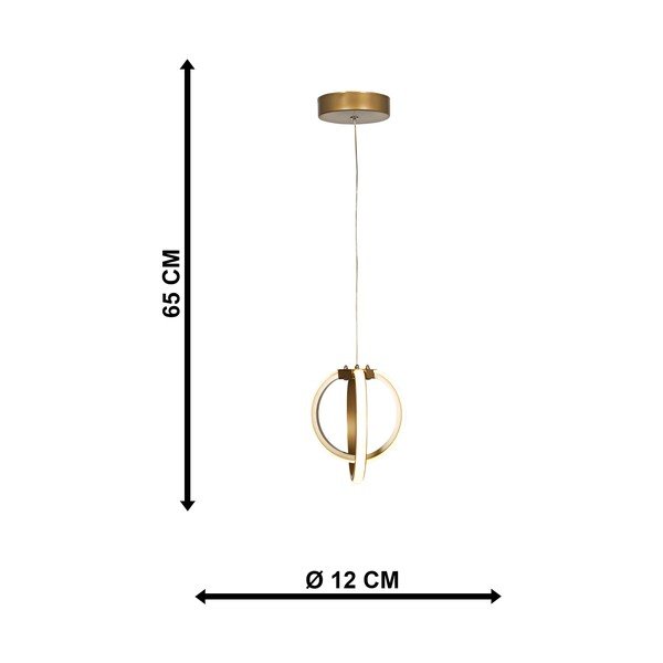 Lustră bronz LED din metal ø 25 cm Sezen – Squid Lighting-image-3