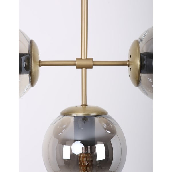 Plafonieră gri/aurie cu abajur din sticlă ø 15 cm Seagull – Squid Lighting-image-2