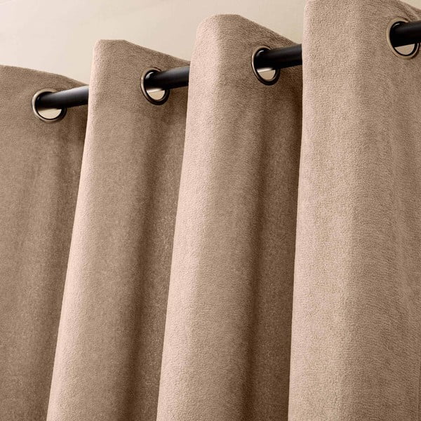 Draperie maro deschis din material bouclé 140x260 cm Winona – douceur d'intérieur-image-2