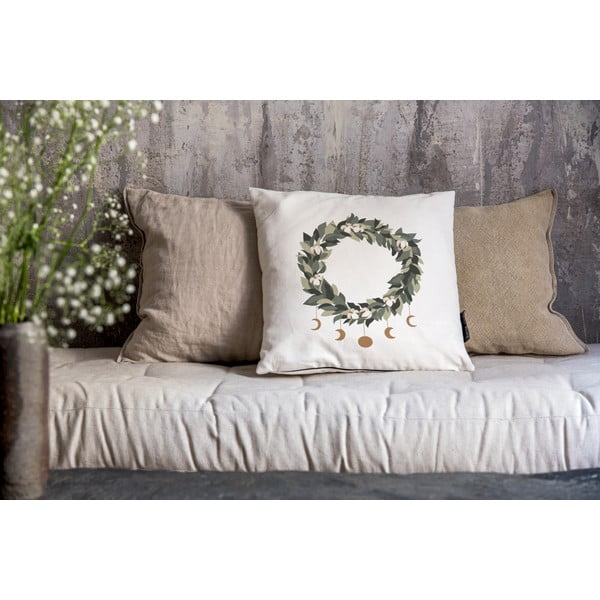 Față de pernă 45x45 cm  cu model de Crăciun Festive Wreath – Butter Kings-image-1