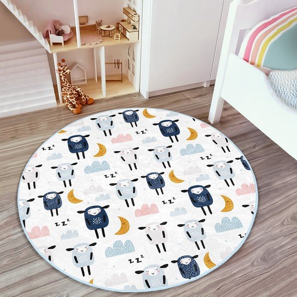 Covor pentru copii alb ø 120 cm Comfort – Mila Home-image-1