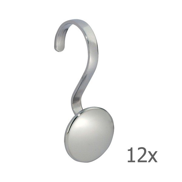 Set 12 cârlige din oțel inoxidabil iDesign Forma Shower-image-1