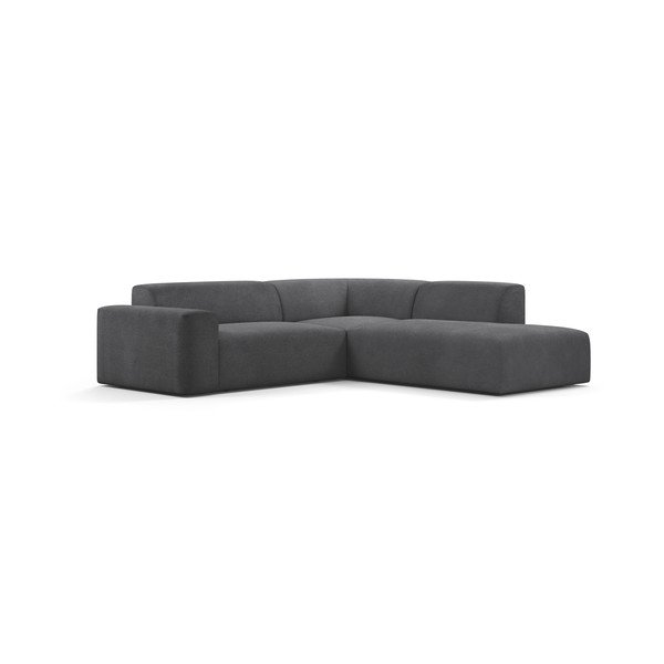 Colțar din catifea Marie Claire Home Karen, 260 cm, colț dreapta, gri antracit-image-2