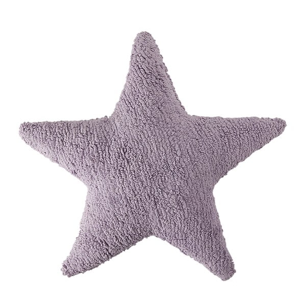Pernă din bumbac lucrată manual Lorena Canals Star, 54 x 54 cm, violet 