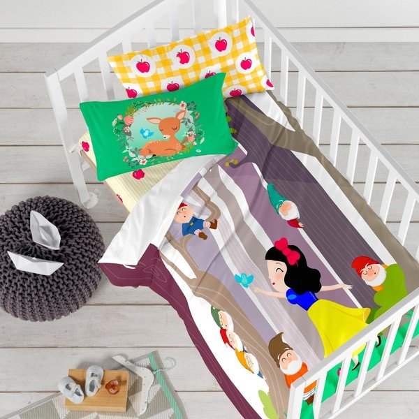 Cearceaf elastic din bumbac Mr. Fox Mirror Mirror, 70 x 140 cm-image-1