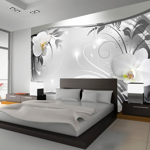 Tapet format mare Artgeist Silver Abstract, 300 x 210 cm