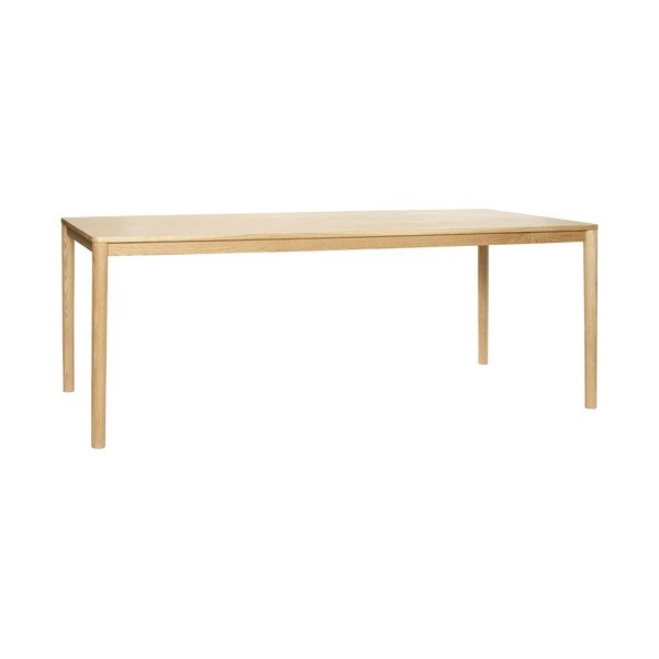 Masă de dining în culoare naturală cu aspect de lemn de stejar 100x200 cm Ground – Hübsch