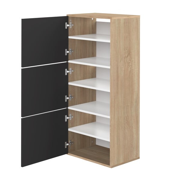 Pantofar negru în decor de stejar Bamboo - TemaHome -image-3