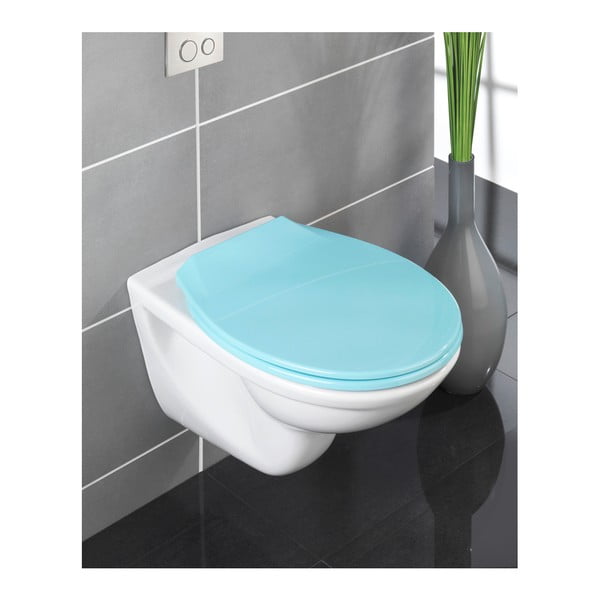 Capac WC cu închidere lentă Wenko Kos, 44 x 37 cm, albastru-image-1