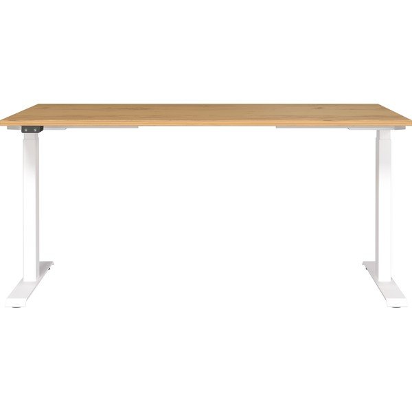 Birou cu blat cu aspect de lemn de stejar cu înălțime ajustabilă electric 80x160 cm Jet – Germania-image-2