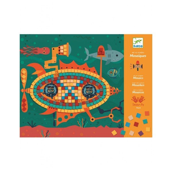Mozaic multicolor Djeco „Mașini în mișcare”-image-1