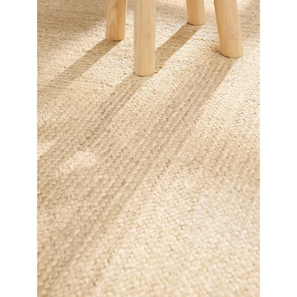 Covor culoare naturală deschisă reversibil, țesut manual din iută 160x230 cm Sharmila Natural White – Hanse Home-image-4