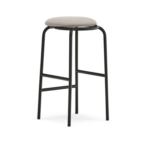 Scaun de bar negru din metal Eclipse – Teulat