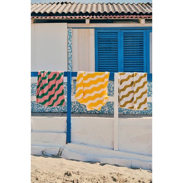 Prosop galben/crem din bumbac 90x150 cm Waves – Jotex-image-1