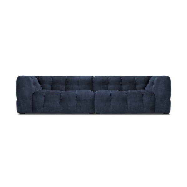 Canapea cu tapițerie din catifea Windsor & Co Sofas Vesta, 280 cm, albastru