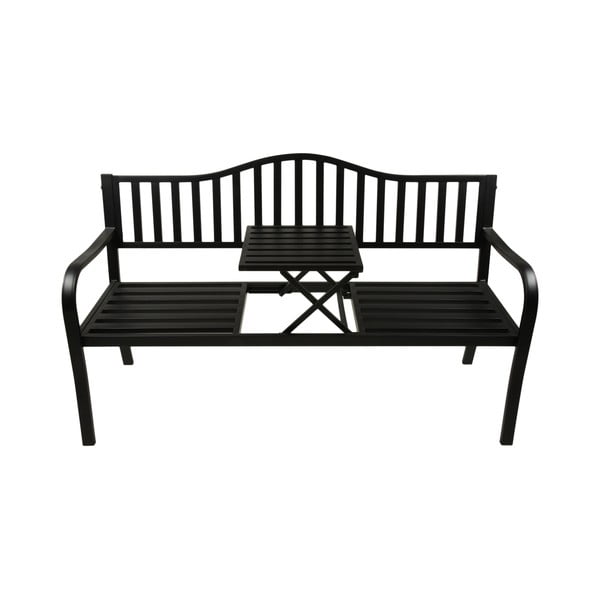 Bancă de grădină neagră din metal Segula - Garden Pleasure-image-1