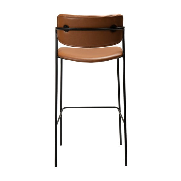 Scaun de bar din piele artificială DAN-FORM Denmark Zed, înălțime 107 cm, maro-image-4