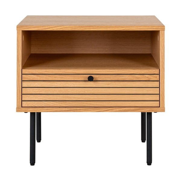 Măsuță auxiliară cu blat cu aspect de lemn de stejar 40x50 cm Kyoto – House Nordic