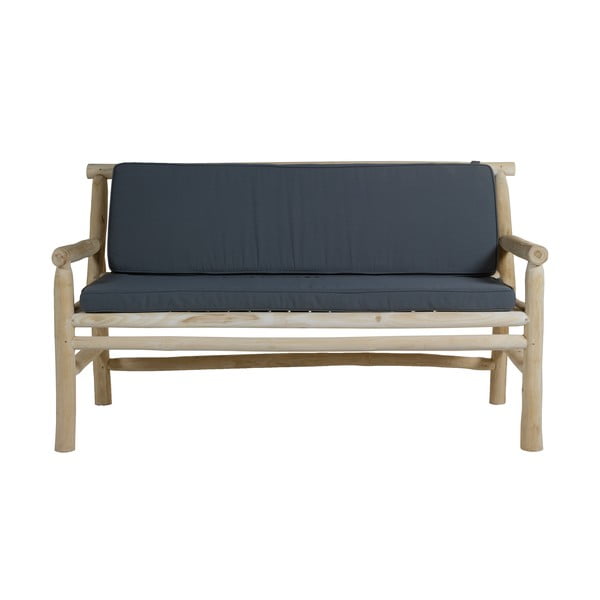 Canapea din lemn de tec cu șezut gri Santiago Pons Capri