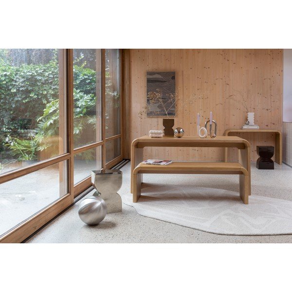 Masă de dining cu aspect de lemn de stejar 80x160 cm Brave – Zuiver-image-1