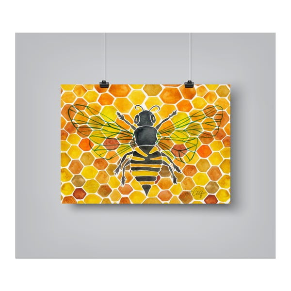 Poster Americanflat Americanflat Honey Bee Comb, 30 x 42 cm