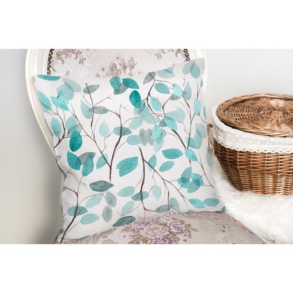 Față de pernă cu amestec din bumbac Minimalist Cushion Covers Leaves, 45 x 45 cm-image-1