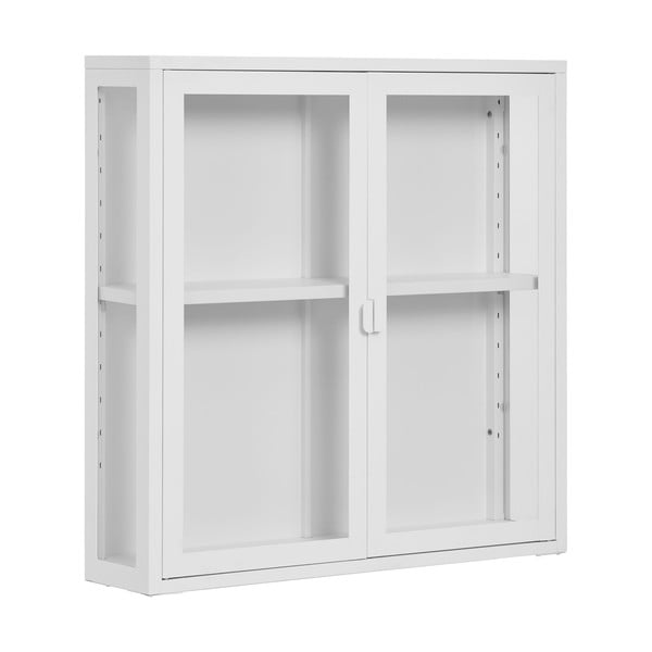 Vitrină albă din metal suspendată 80x80 cm Brisbane – House Nordic-image-1