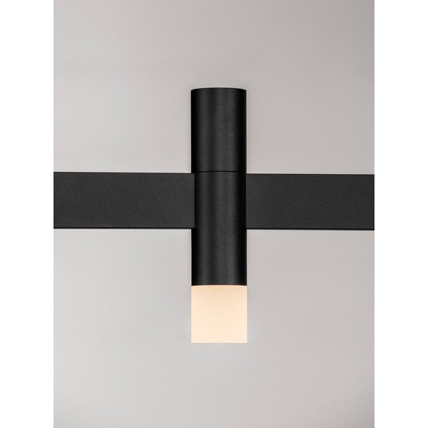 Lustră negru-mat LED cu intensitate reglabilă din aluminiu cu abajur din sticlă acrilică Poetic – Nova Luce-image-3