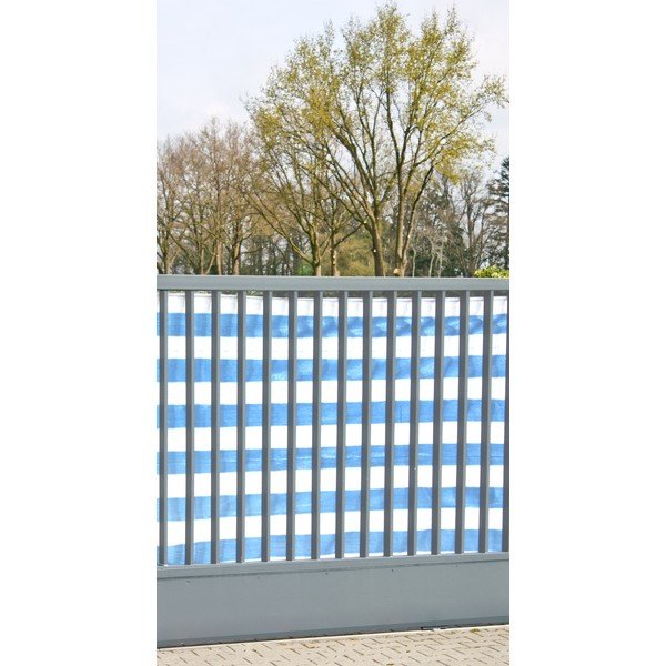 Paravan pentru balcon alb/albastru din plastic 500x180 cm – Garden Pleasure-image-1