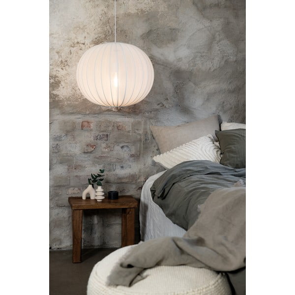 Lustră albă cu abajur textil ø 50 cm Florence – Markslöjd-image-1