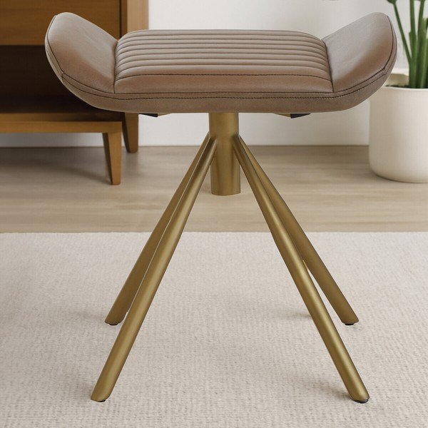 Taburet gri cu tapițerie din piele Buffalo – Premier Housewares-image-3