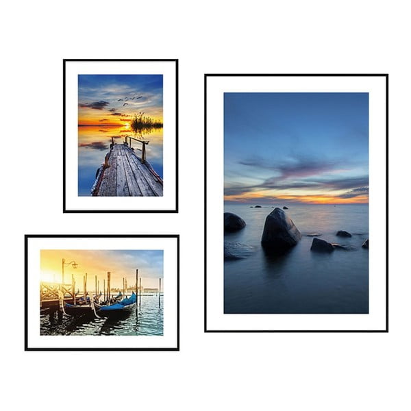 Tablouri 3 buc. Seaside Sunset – knor