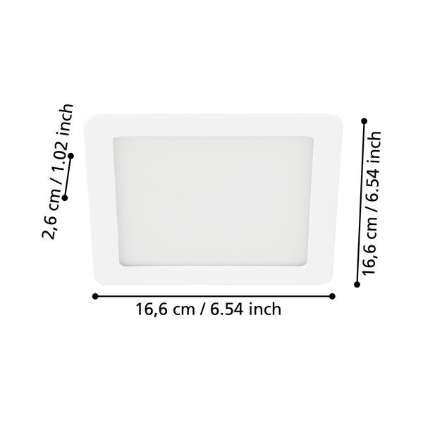 Plafonieră albă LED/încastrată 17x17 cm FUEVA 5 – EGLO-image-2
