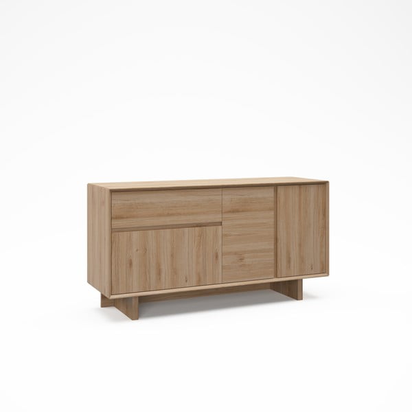 Comodă în culoare naturală cu aspect de lemn de stejar 146x76x45 cm Carpi – Marckeric-image-4