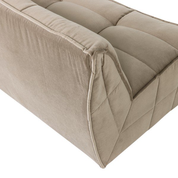 Canapea bej cu tapițerie din catifea 204 cm Cluster – vtwonen-image-4