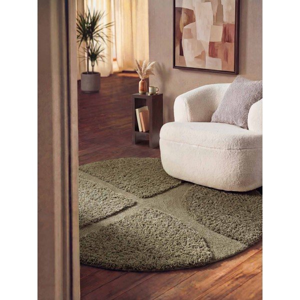 Covor kaki țesut manual rotund ø 160 cm Lambeth Jasper – Ted Baker-image-1