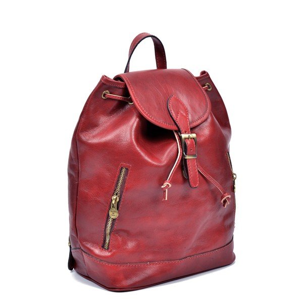 Rucsac din piele Sofia Cardoni Cindy, roșu-image-2