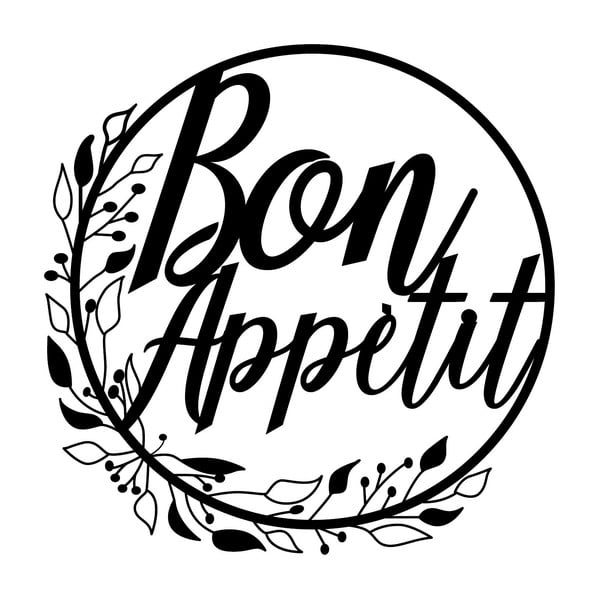 Decorațiune de perete din metal Bon Appetit – Wallity