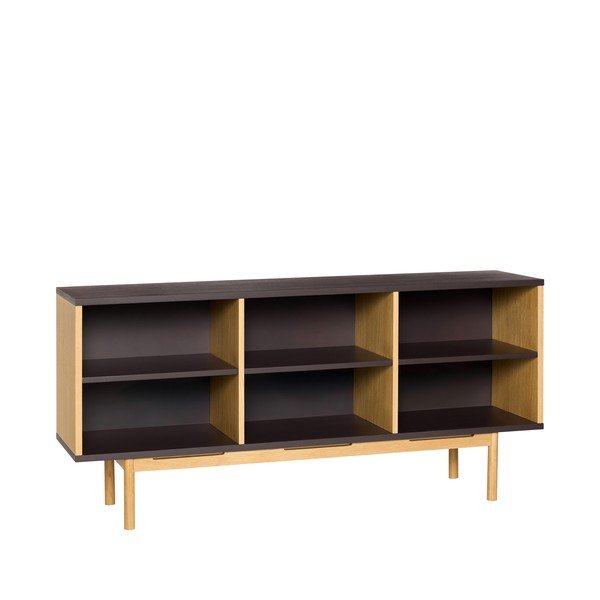 Comodă maro cu aspect de lemn de stejar 140x65x35 cm Dual – Hübsch