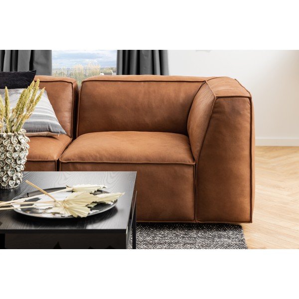 Măsuță de cafea neagră cu blat cu aspect de lemn de  frasin  80x80 cm Willford – Actona-image-2