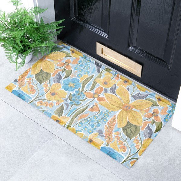 Covoraș de intrare din PVC 40x70 cm Flowers – Artsy Doormats-image-1