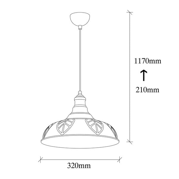 Lustră bronz cu abajur din metal ø 31 cm Chandelier – Opviq lights-image-4